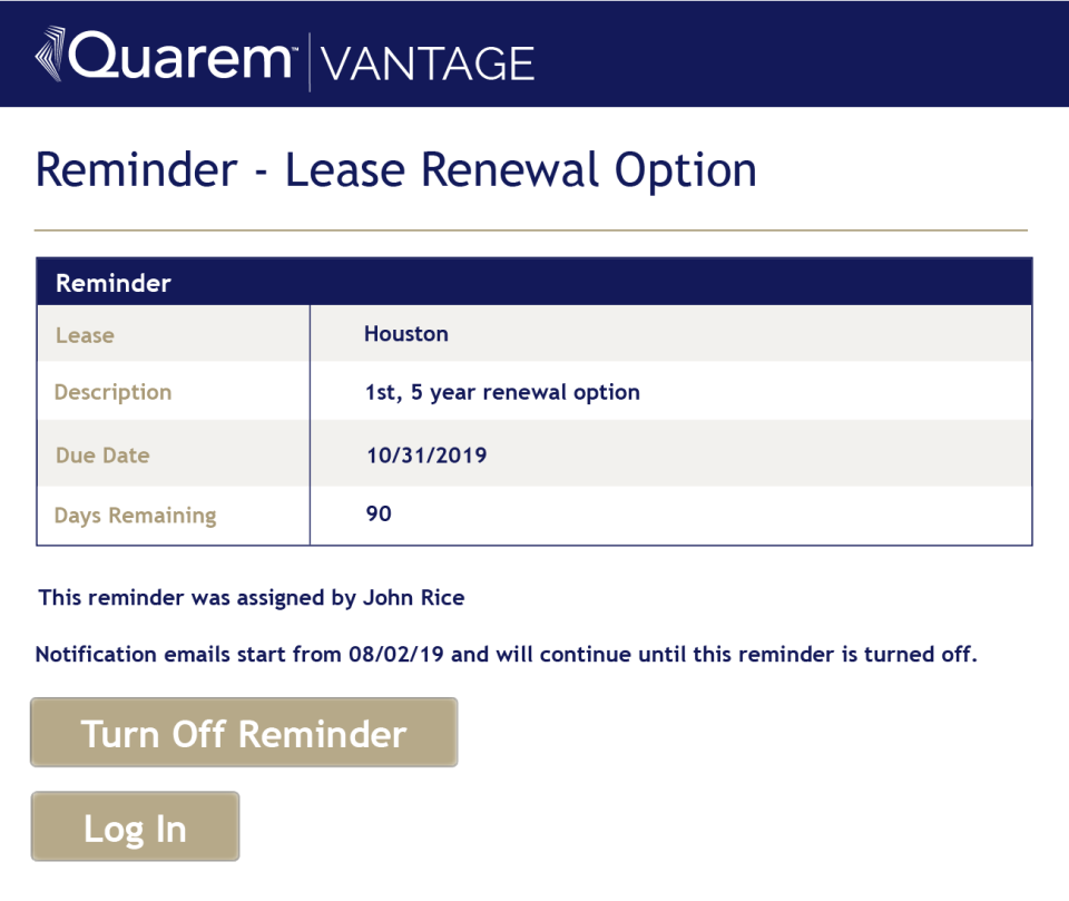 screenshot of Quarem Vantage